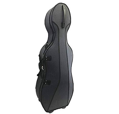 3/4 Gray Cello Foamed Case with Two Wheels and Rosin V849