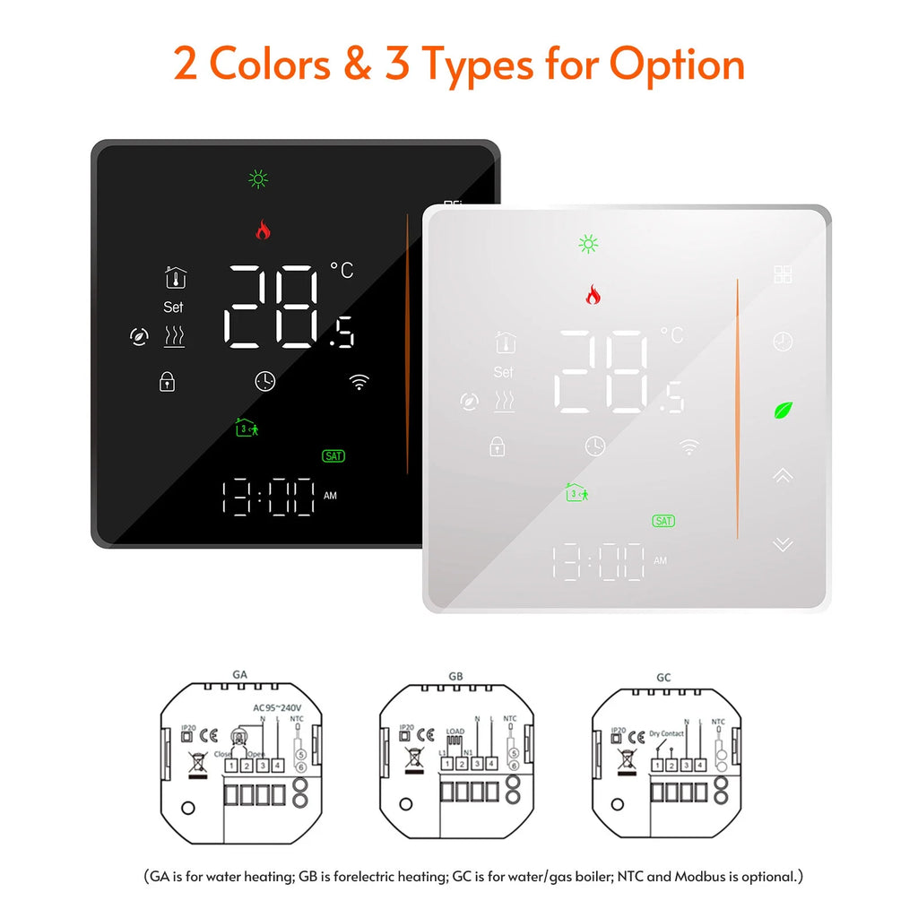 WiFi Smart Thermostat for Water/Gas Boiler 5A White K603778