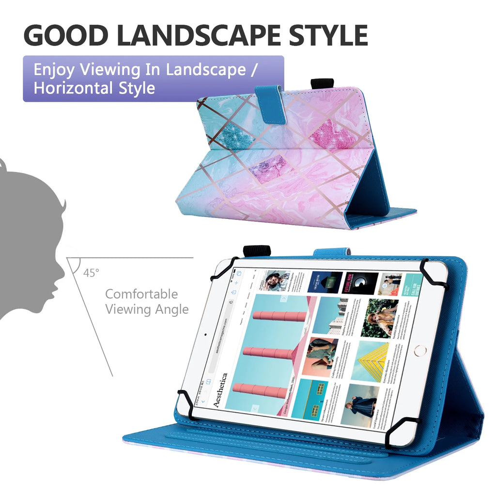 Leather Wallet Stand Case for 9.6-10.5 Inch Tablet B241545