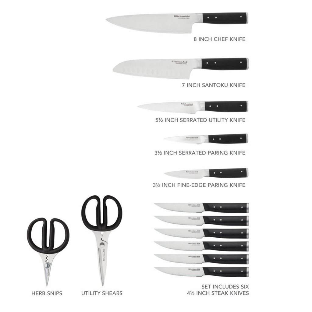 14-piece Forged Knife Block Set with Built-In Sharpener U3500