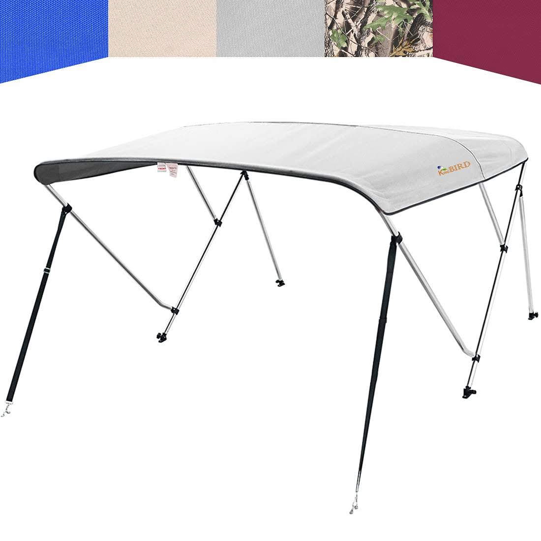3 Bow Waterproof Boat Canopy with Rear Support J764