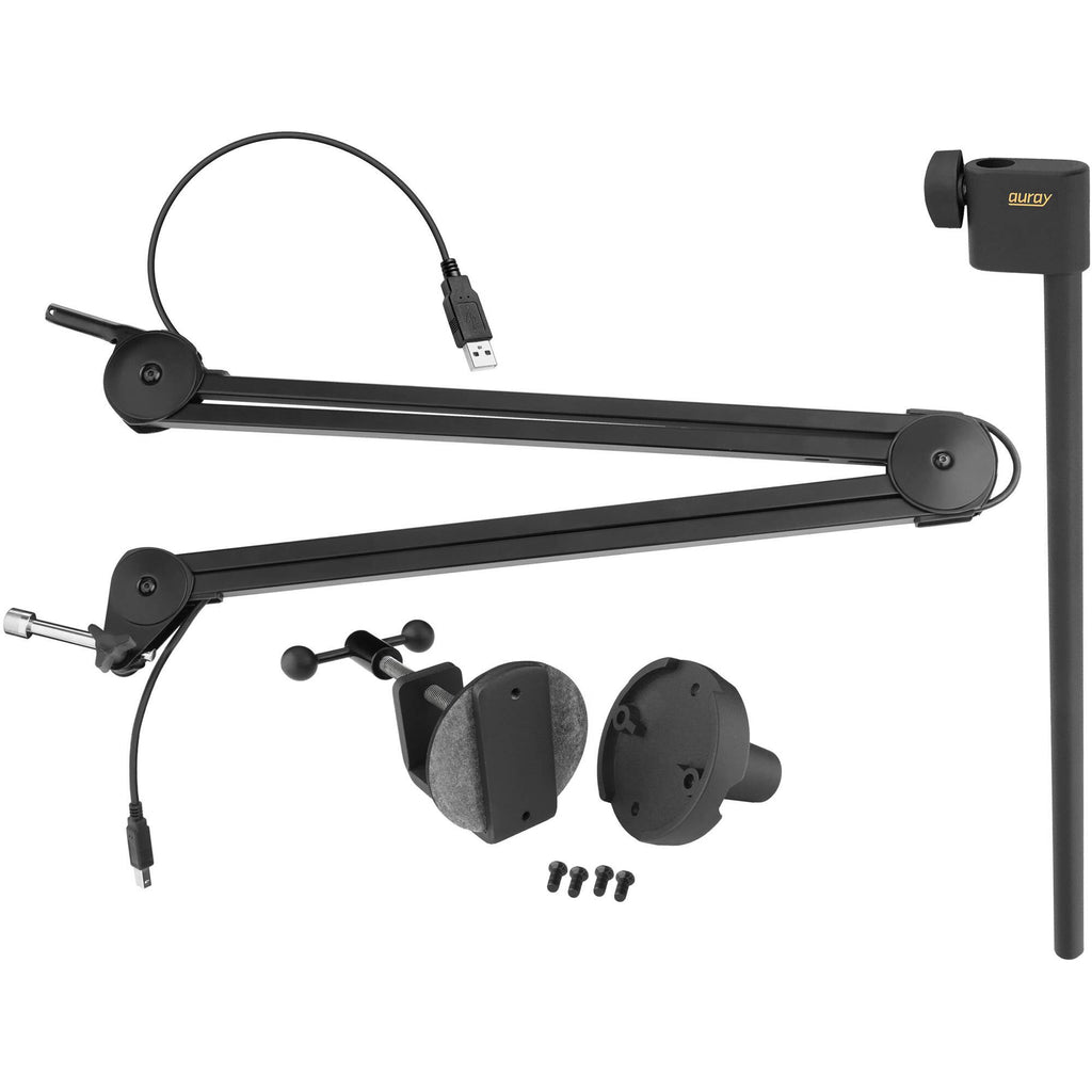 Two-Section Broadcast Arm with Internal Springs and Integrated USB Cable B957