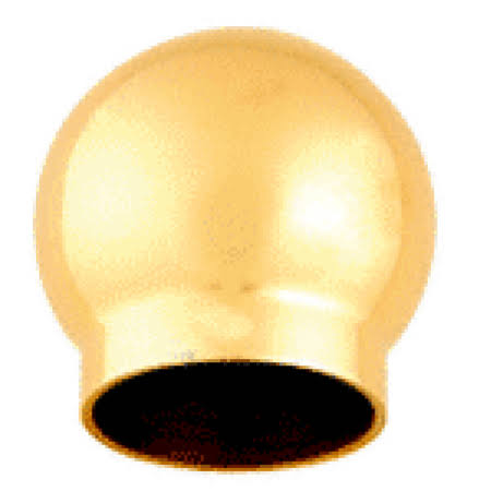 Polished Brass Ball Type End Cap for Tubing X55813