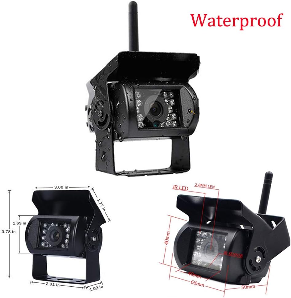 Waterproof Wireless Backup Camera with 7 HD LCD Monitor Kit U344