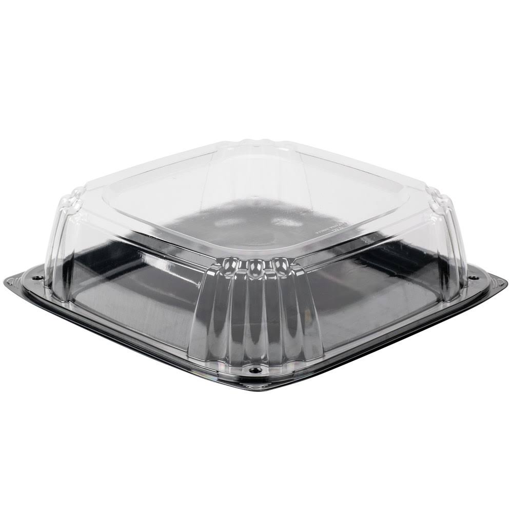 14x22 Square Disposable Deli Platter with High Dome Lid, 25/Case F5987