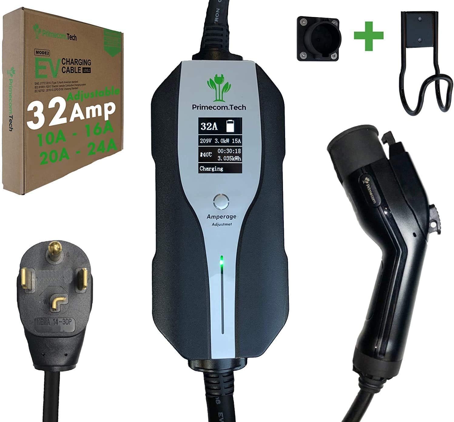 Level 2 Electric Vehicle Charger with 30Ft Cable I385