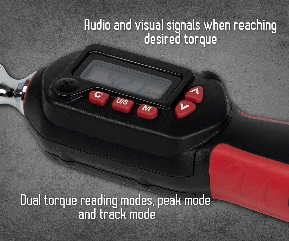 3/8 inch Digital Torque Wrench 1.11-22.12 ft-lbs J769