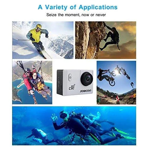 4K Waterproof Action Camera with 2 Batteries T12012