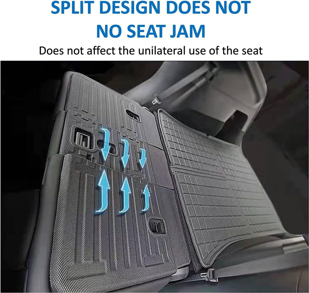 Black Custom Fit TPE Rear Seat Cover Mats and Cargo Mats Combo Set T792881