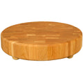 Wood End Grain Round Cutting Slab with Feet G106696