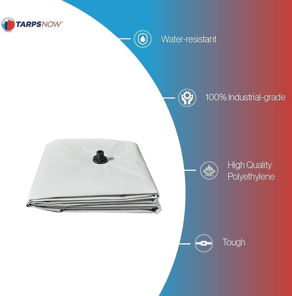Roof Leak Diverter Kit, Waterproof Tarp, White (7'x7') G507147