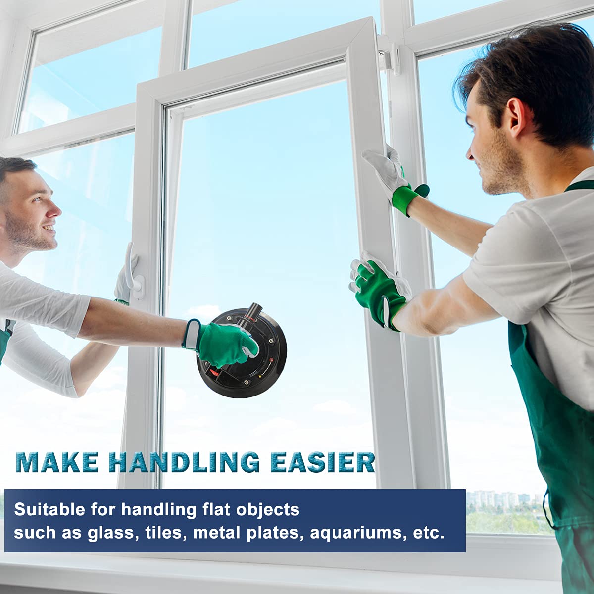 8 Vacuum Glass Suction Cup with ABS Handle Heavy Duty Glass Sucker Lifter O6187