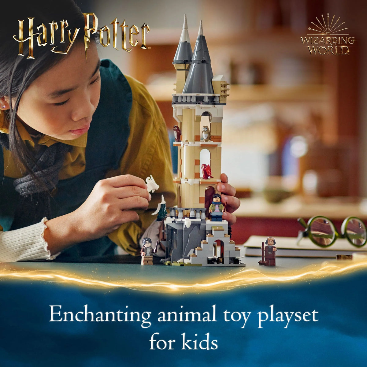 LEGO Harry Potter Hogwarts Castle Owlery Toy Playset with 3 Characters I87556