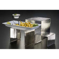 3-Piece Hammered Stainless Steel Riser Set S49786