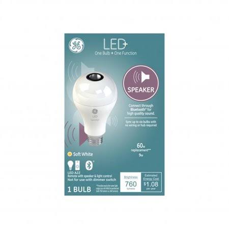 LED Light Bulb with Bluetooth Speaker, A21, Soft White, 2 Pack A266