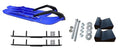 Blue XCS Snowmobile Skis with 4" Round Bars Complete Kit M12101