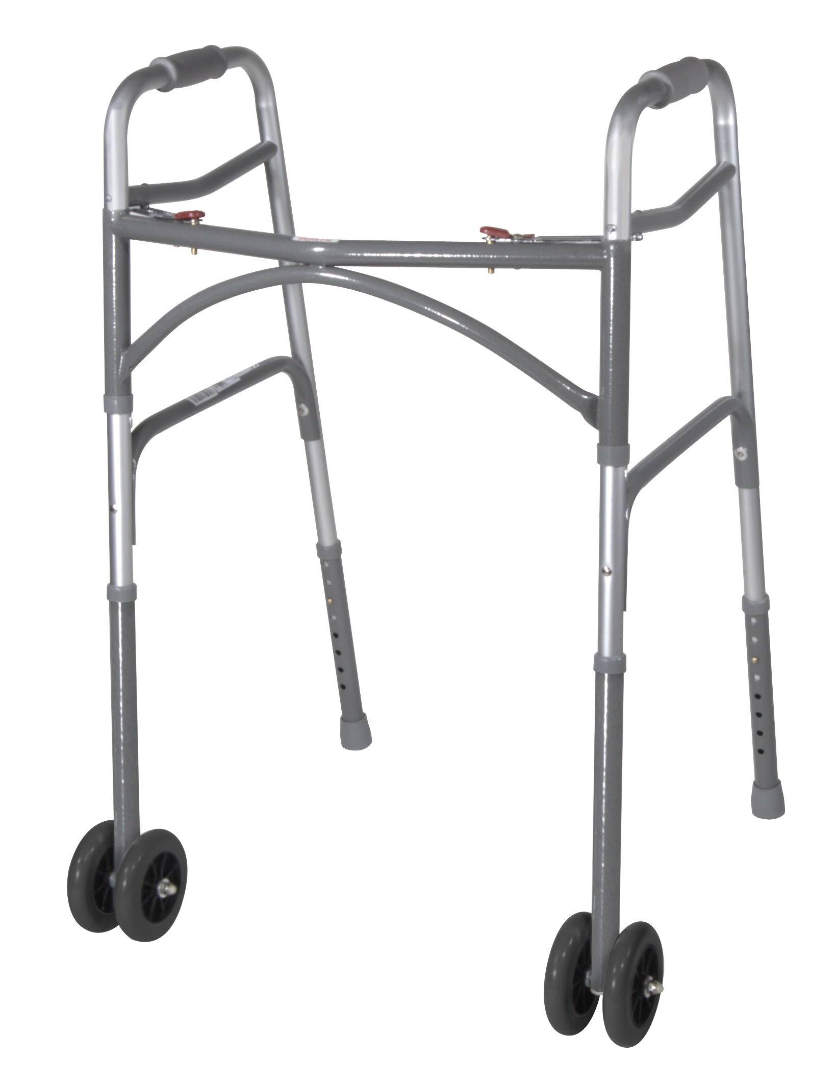 Bariatric Aluminum Adult 2-Button Folding Walker L387114