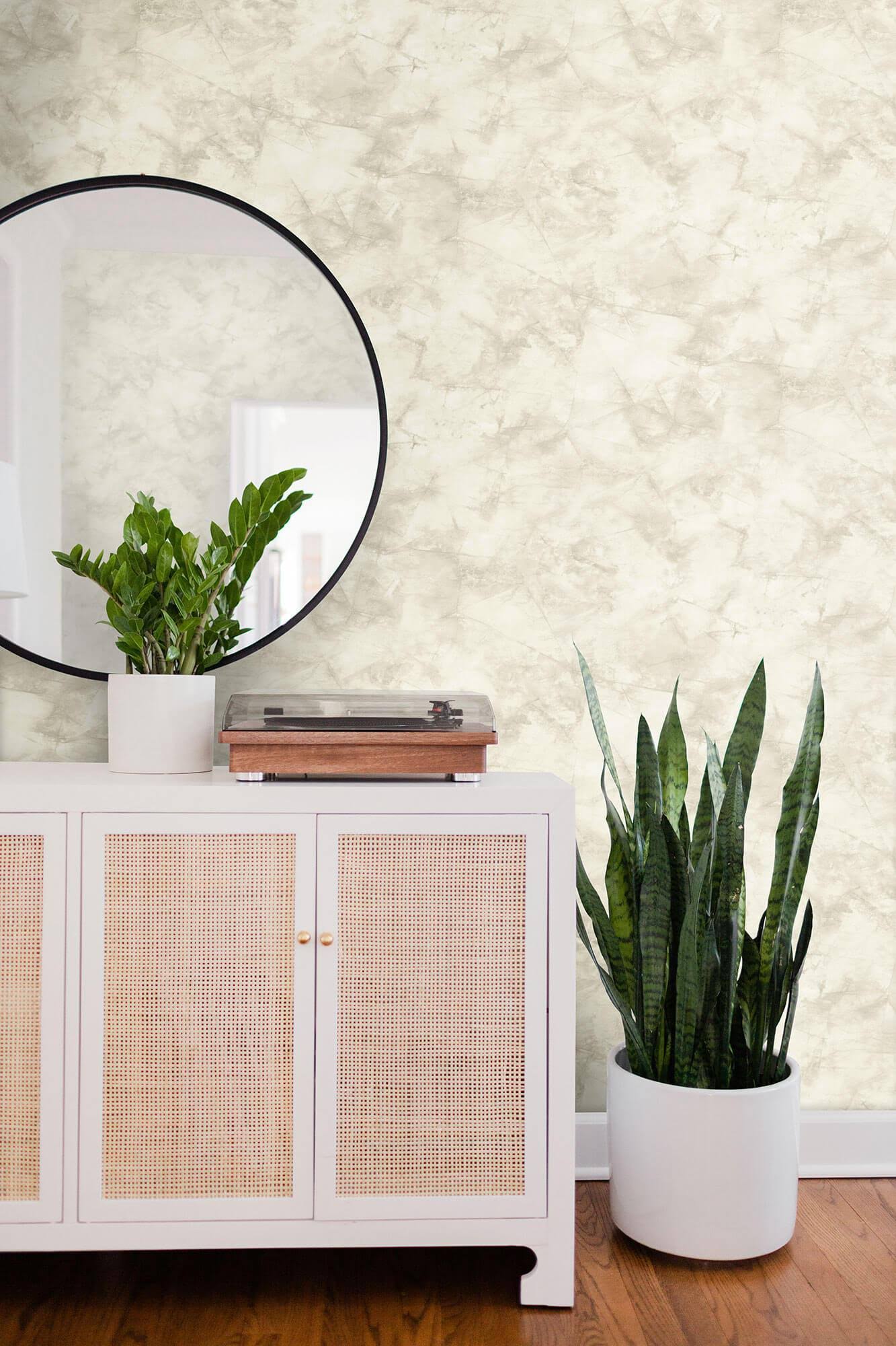 White Pressed Petioles Wallpaper Y8174