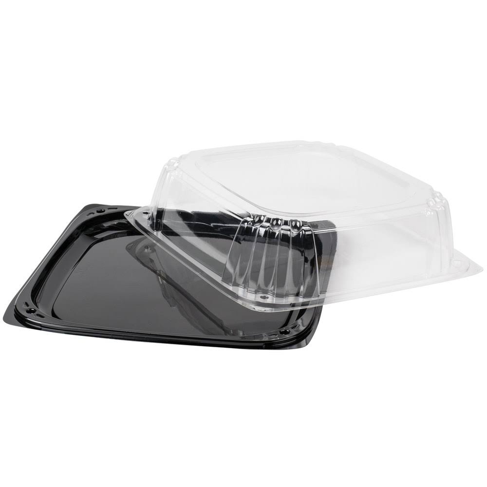 14x22 Square Disposable Deli Platter with High Dome Lid, 25/Case F5987