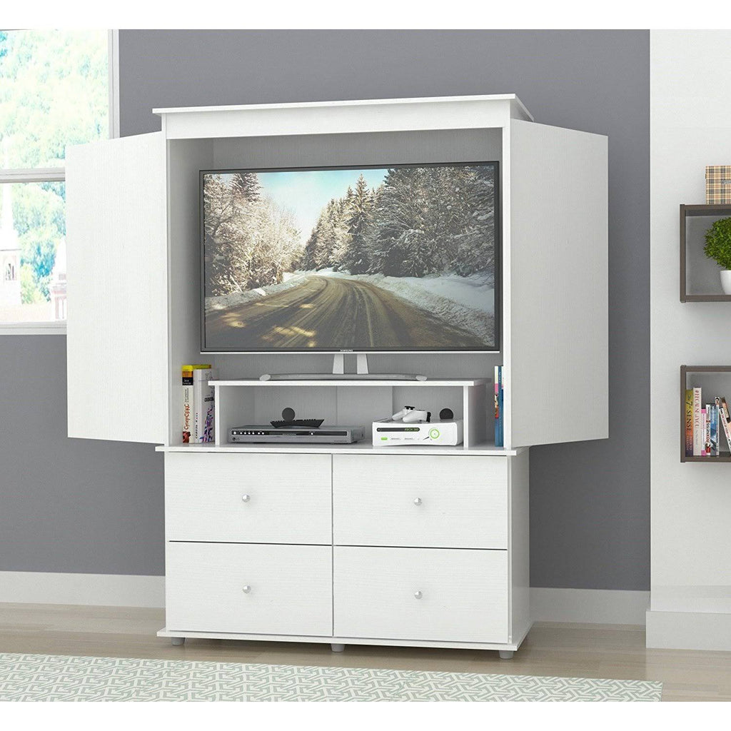 White AV Video Combo Armoire O468
