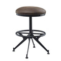 Salvaged Brown and Black Counter Height Stool U2375