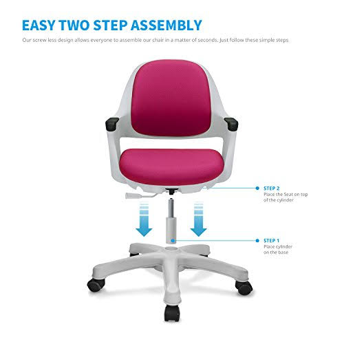 Rosie Pink Ergonomic Kids Desk Chair H228545