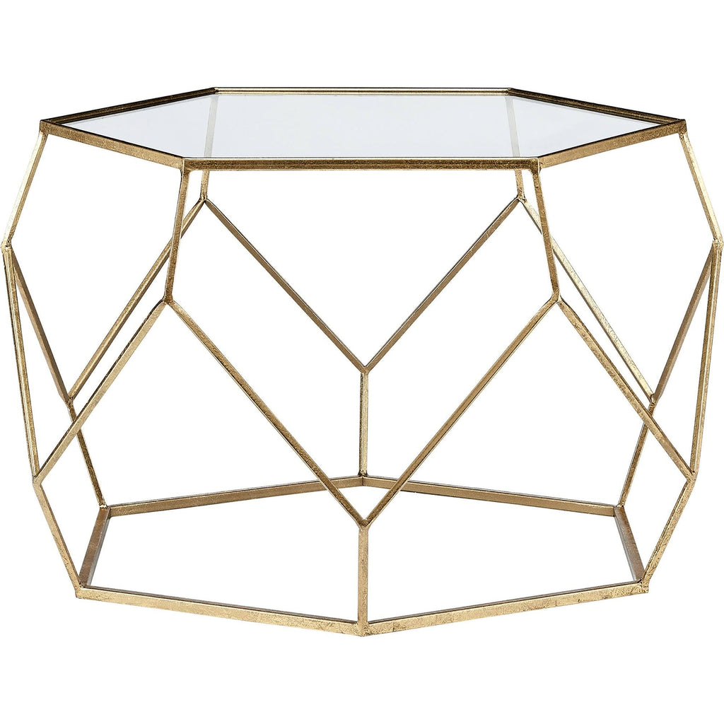 Gold Geometric Coffee Table H138