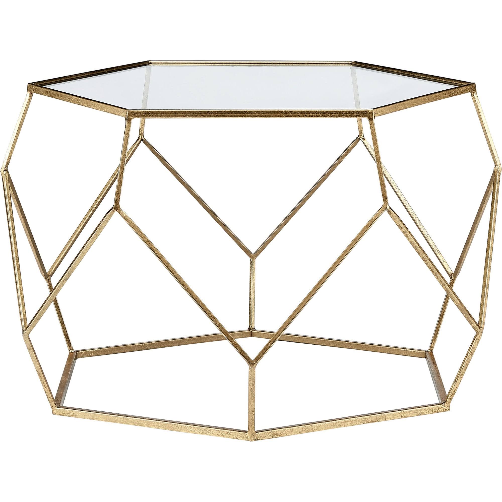 Gold Geometric Coffee Table H138