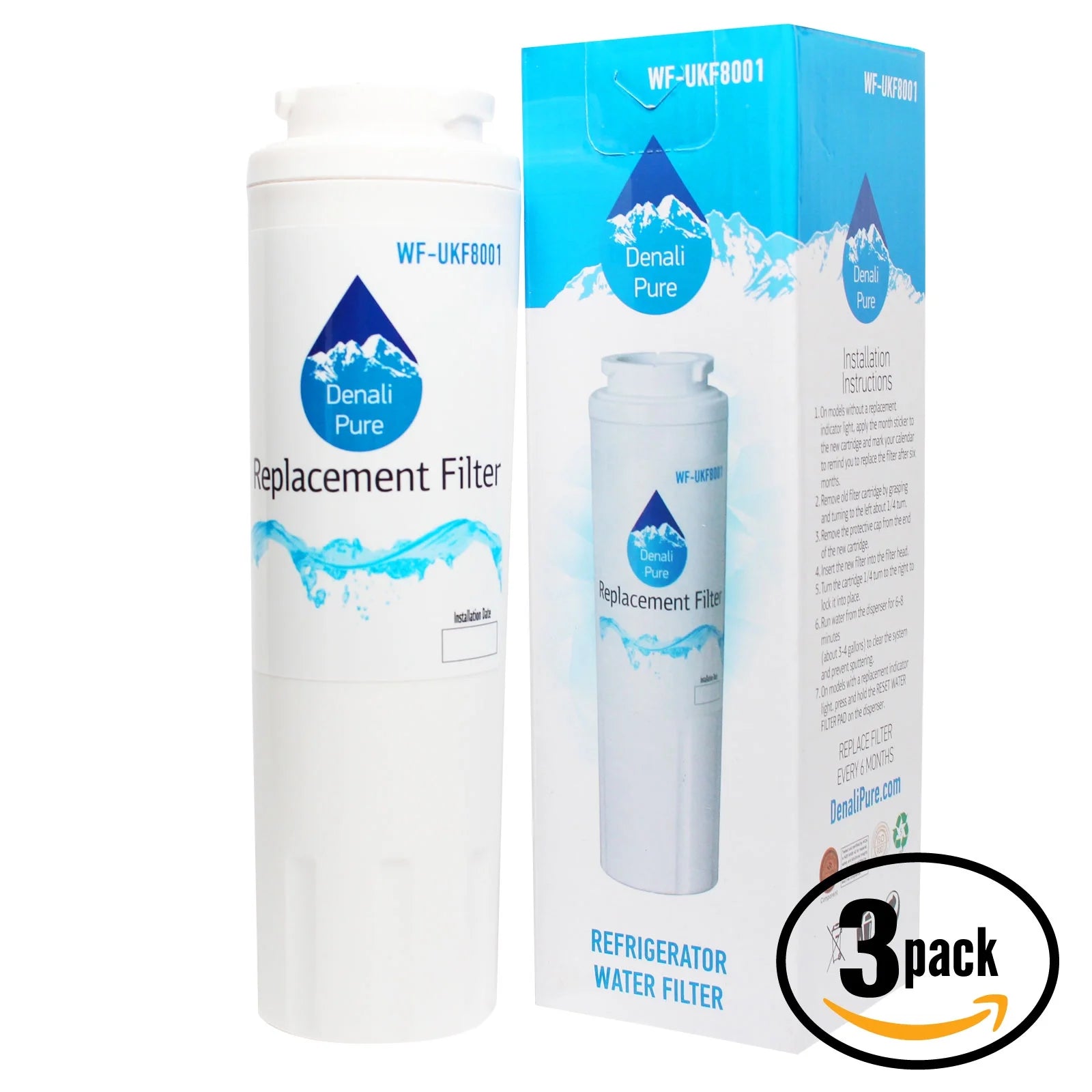 3-Pack Replacement Refrigerator Water Filter F222680