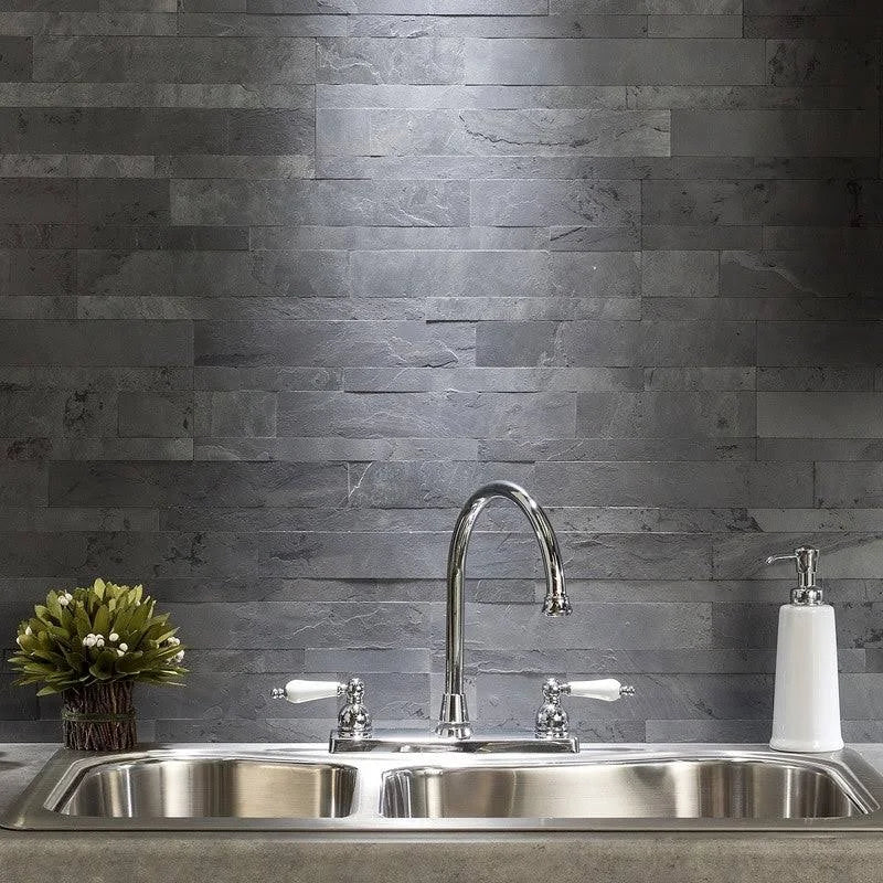 Stone Charcoal Slate Backsplash Kit G8557