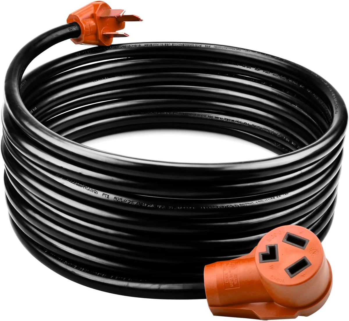 25 Ft. Heavy Duty 3-Prong Dryer/EV Power Extension Cord, Yellow, Pack of 2 X949