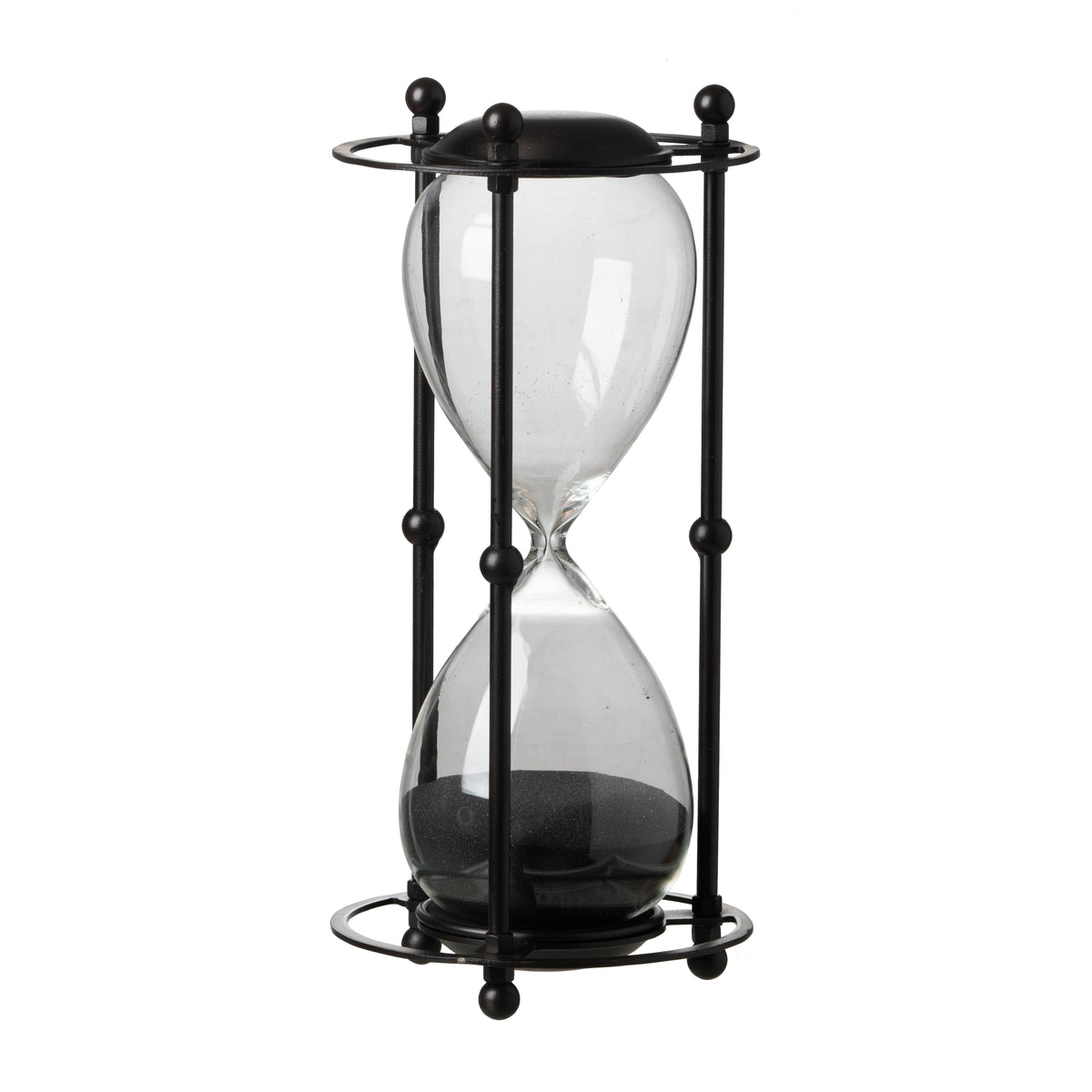 Black Hourglass Sand Timer in Stand O986895