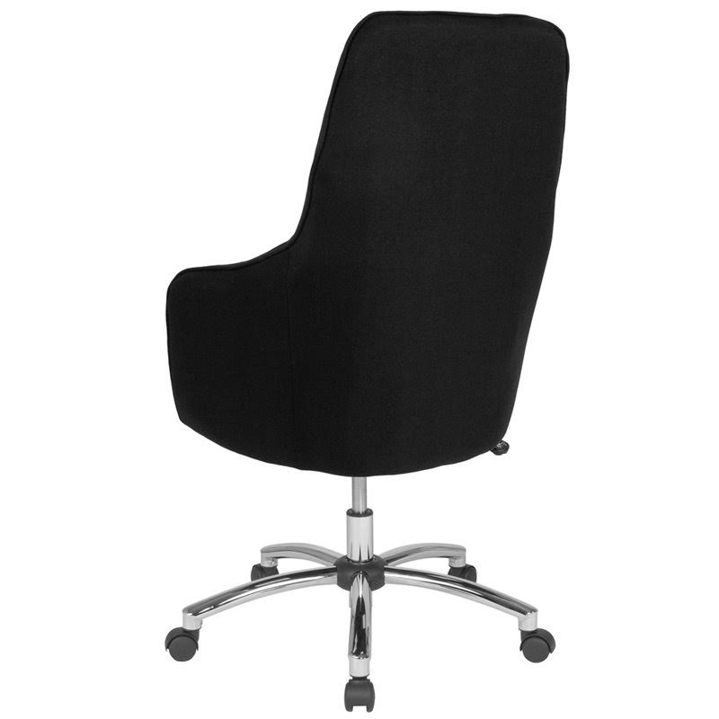 Black Fabric Upholstered High Back Chair H776