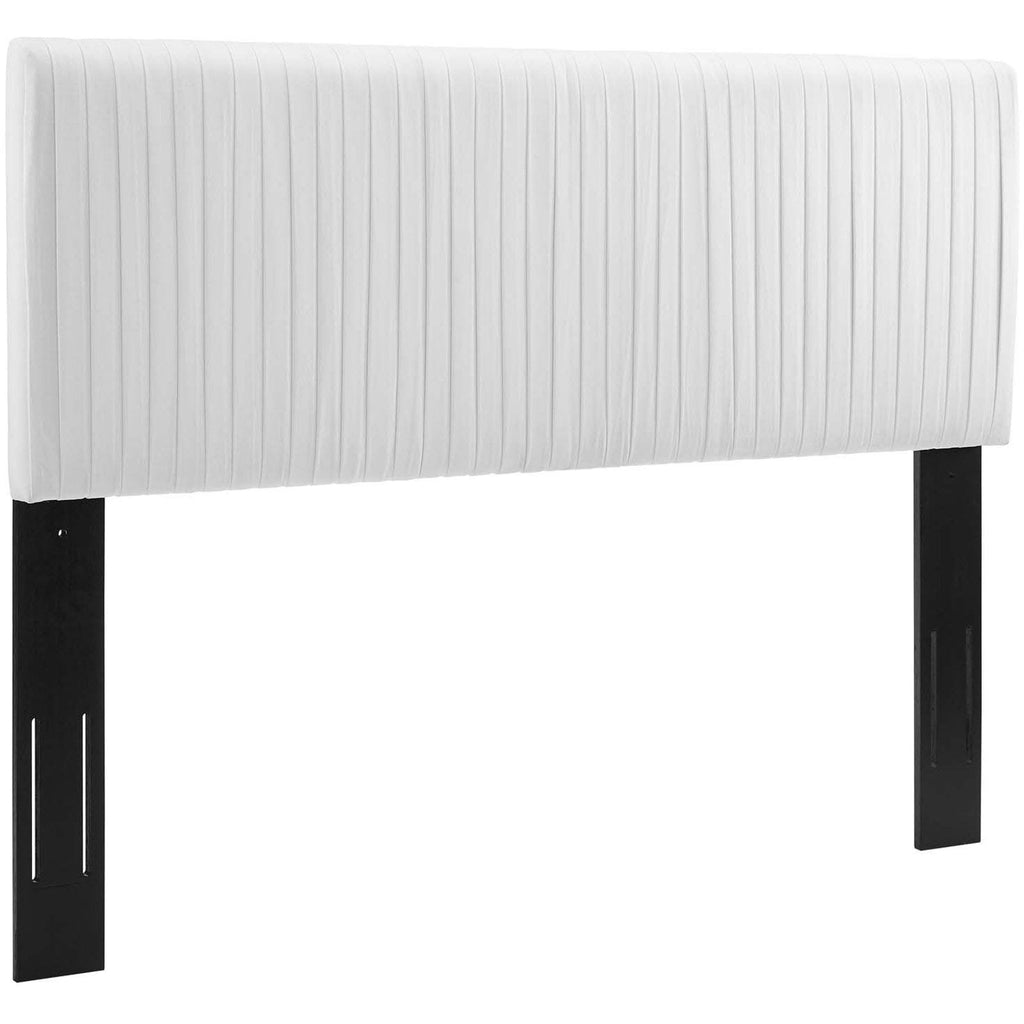White Performance Velvet King/California King Headboard A132