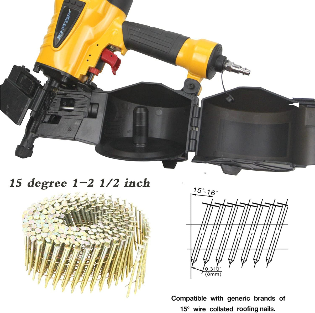 15-Degree Coil Siding Fencing Nailer X282