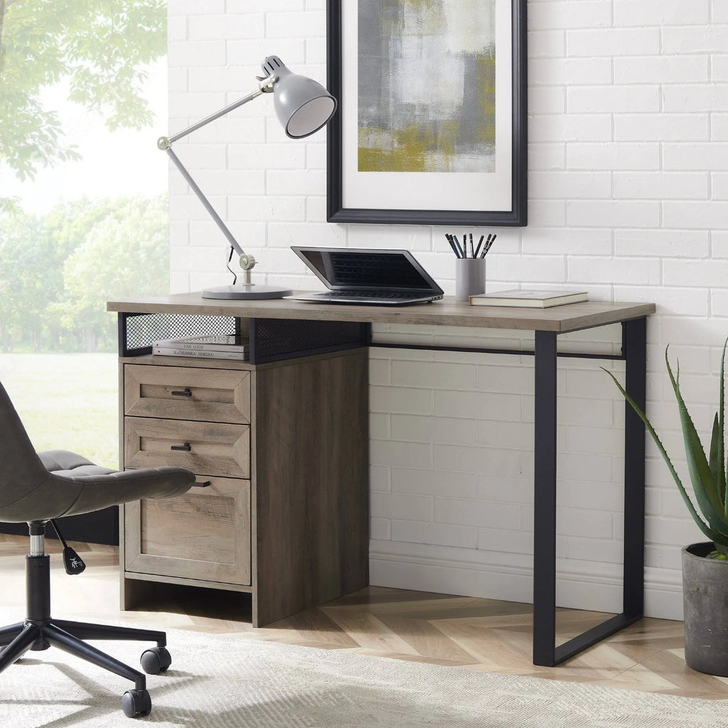 Reclaimed Barnwood 3-Drawer Writing Desk R196