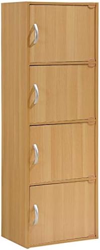 4 Shelf 4 Door Bookcase in Beech M278