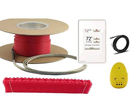 120 V Electric Tile Radiant Floor Heating Cable with Programmable Thermostat E57020