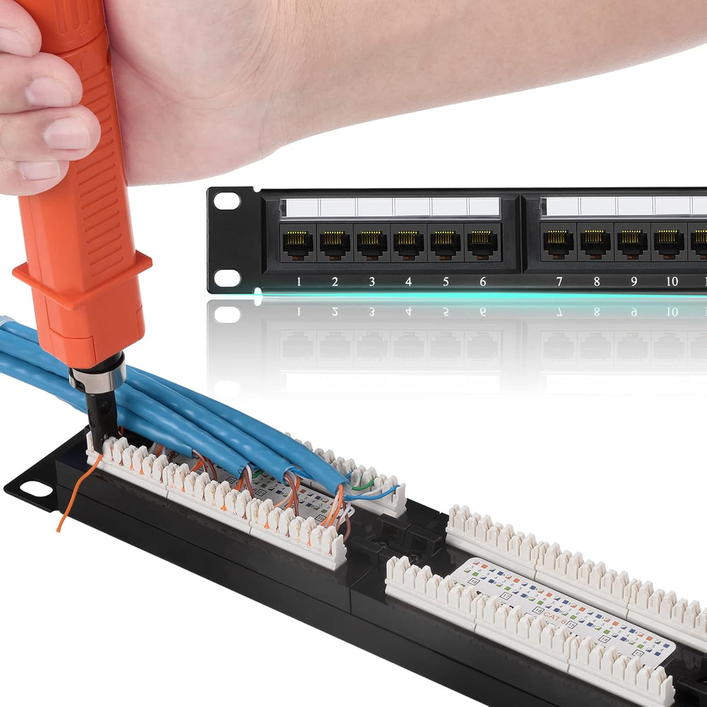 48 Port Cat6 10G UTP 19-Inch 1U Ethernet Patch Panel P5256