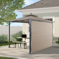 9.8ft. x 9.8ft. Outdoor Patio Gazebo with LED Light, Brown S74653