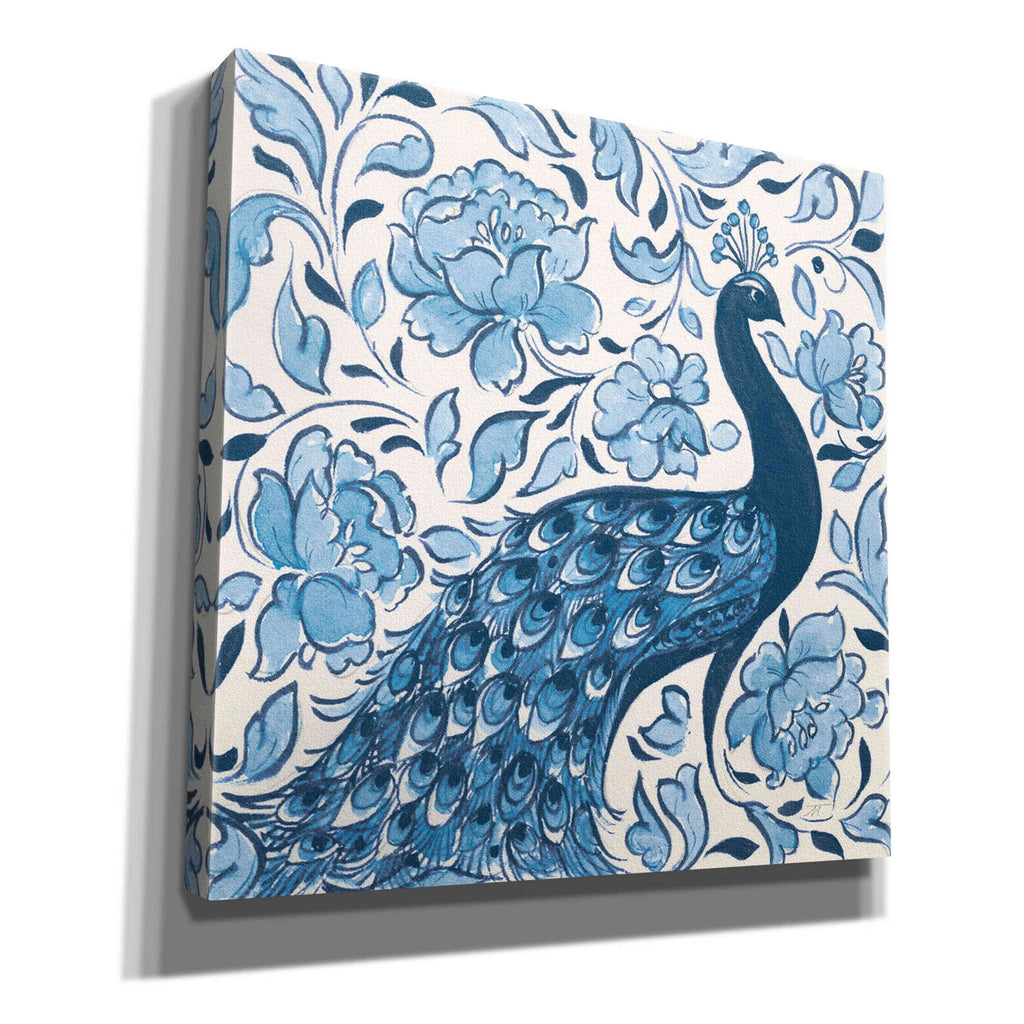 Peacock Garden IV Giclee Canvas Wall Art, 26"x26" T990014