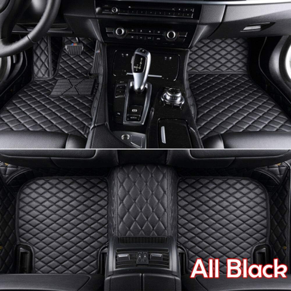 Custom Car Floor Mats Waterproof Full Coverage Non-Slip Carpet (All Black) Q902