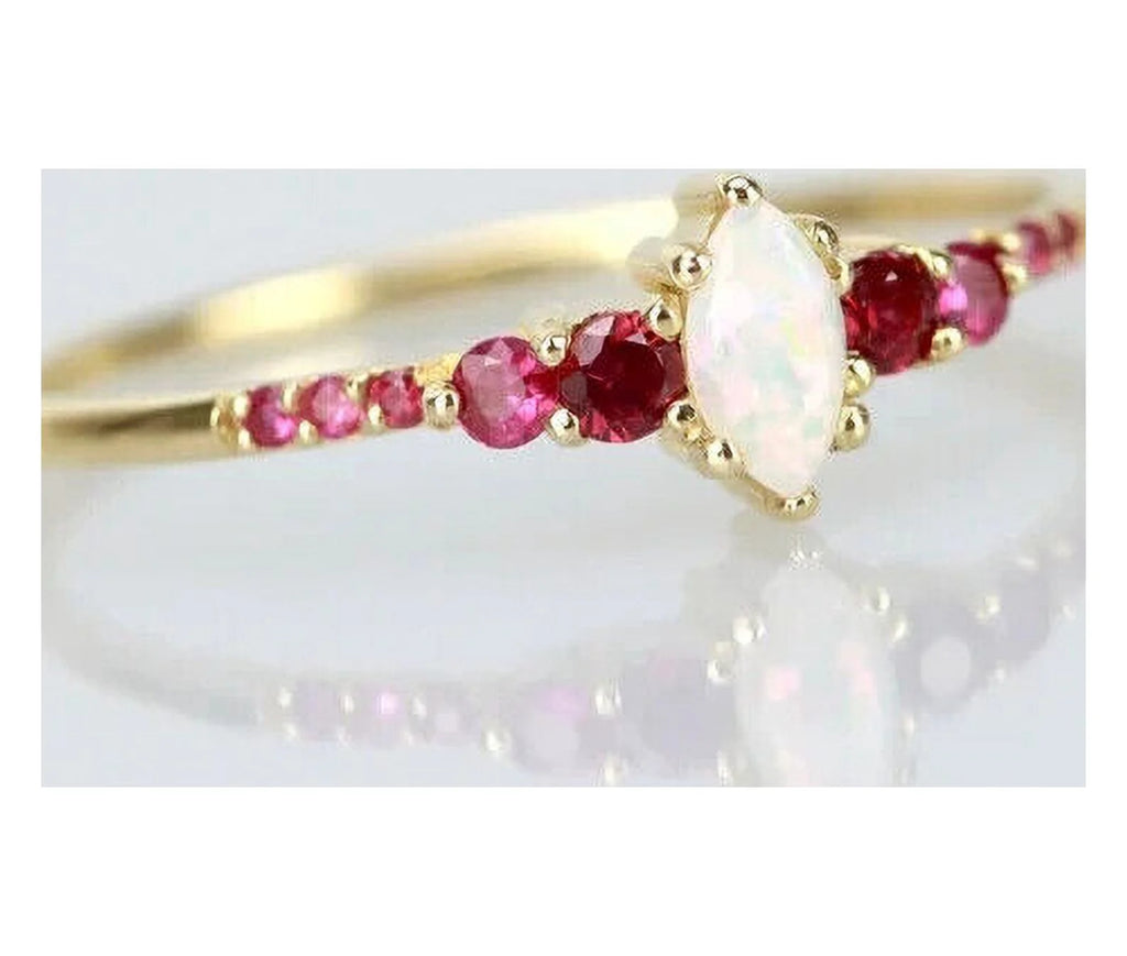Marquise Opal Wedding Ring H20493