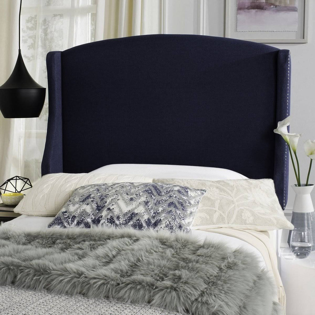 Navy Linen Headboard (Queen) Z5218