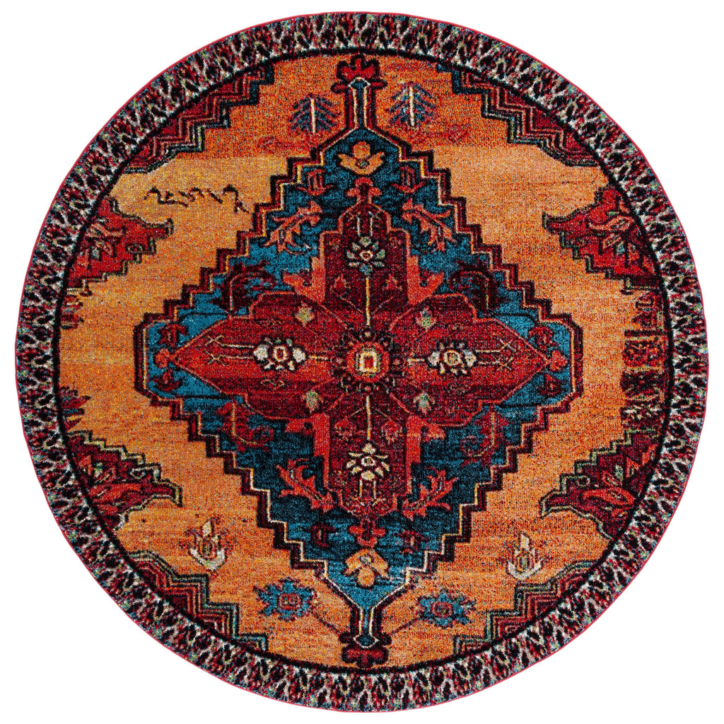 Red / Blue Vintage Rug S6615
