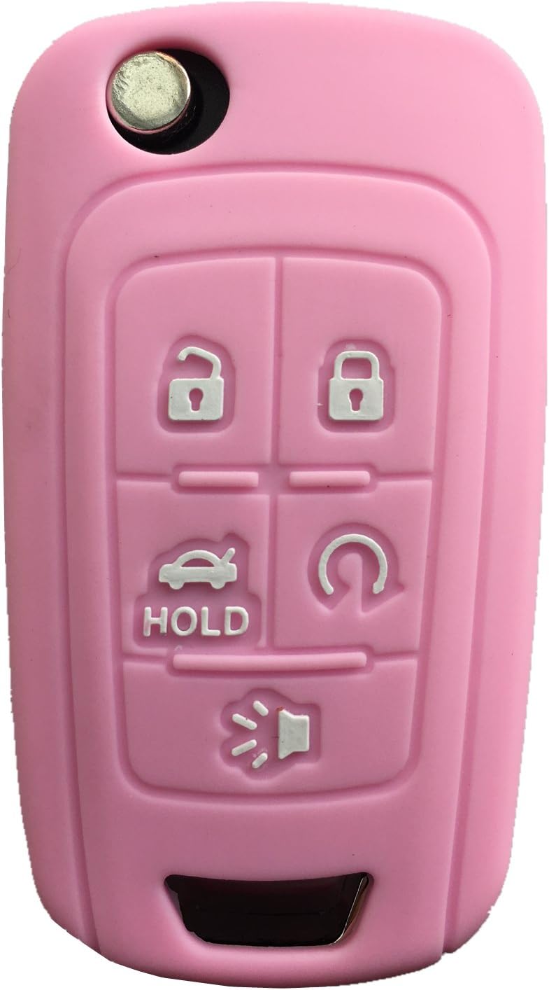 Pink Silicone Keyless Entry Remote Control Key Fob Cover Case T1690