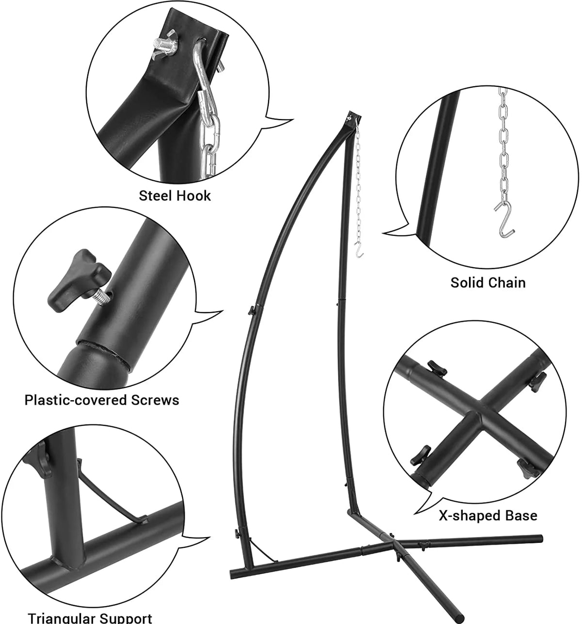 Heavy Duty X-Base Steel Hammock Chair Stand I860