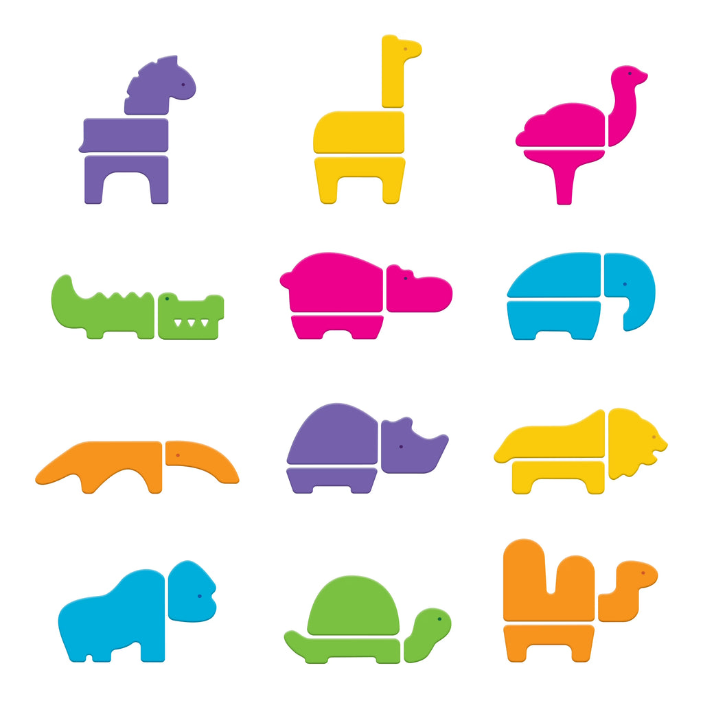 Safari Animals Baby Puzzle Bath Toy, 33 Piece Set X4675