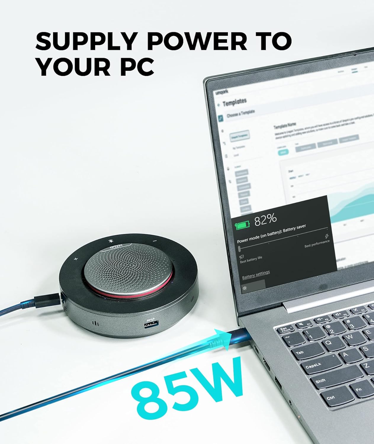 4X Noise-canceling Mic Conference Speaker with USB-C Docking Function U31555