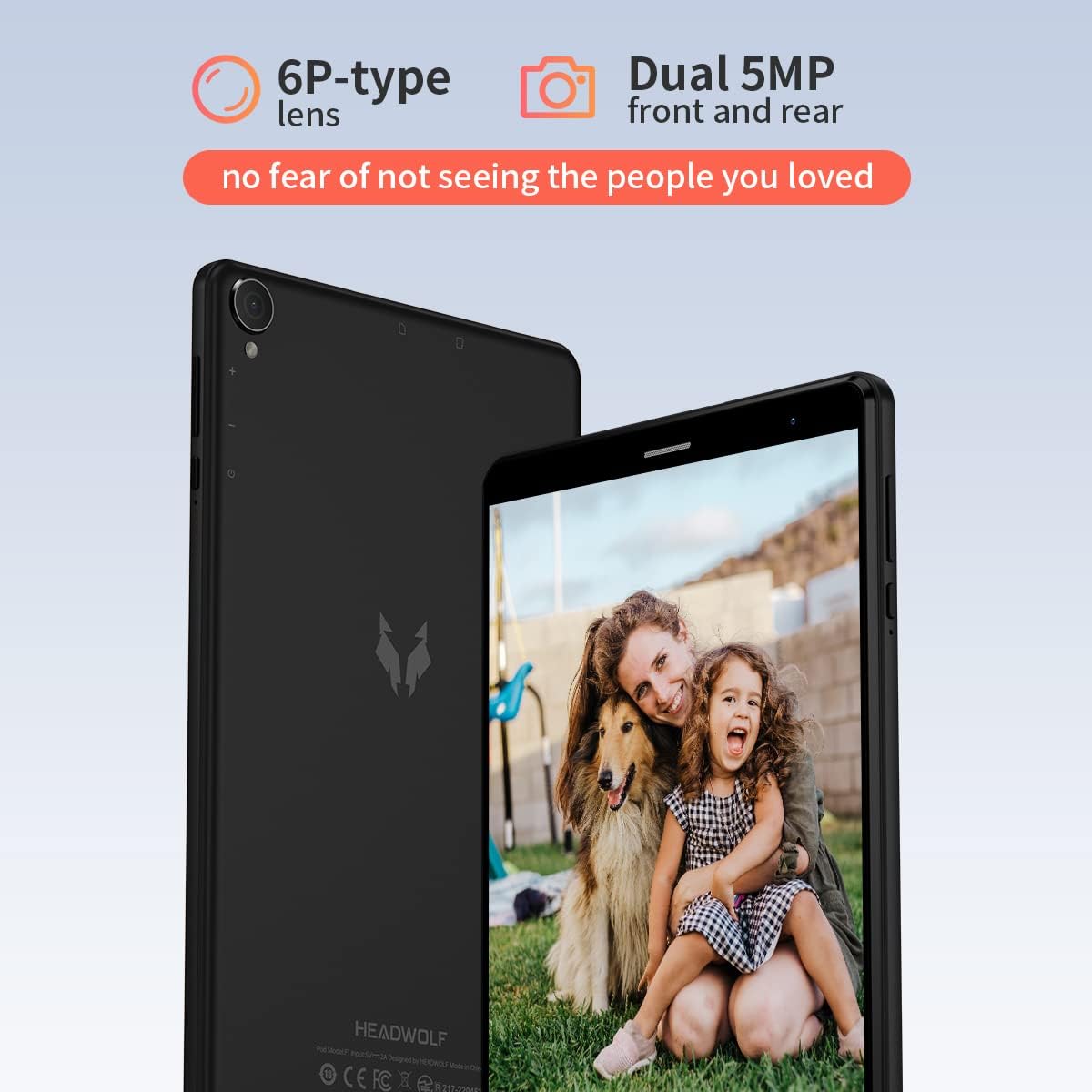 8 inch Android 11 Tablet, 3GB RAM 64GB ROM, 800 * 1280 HD Display P8169